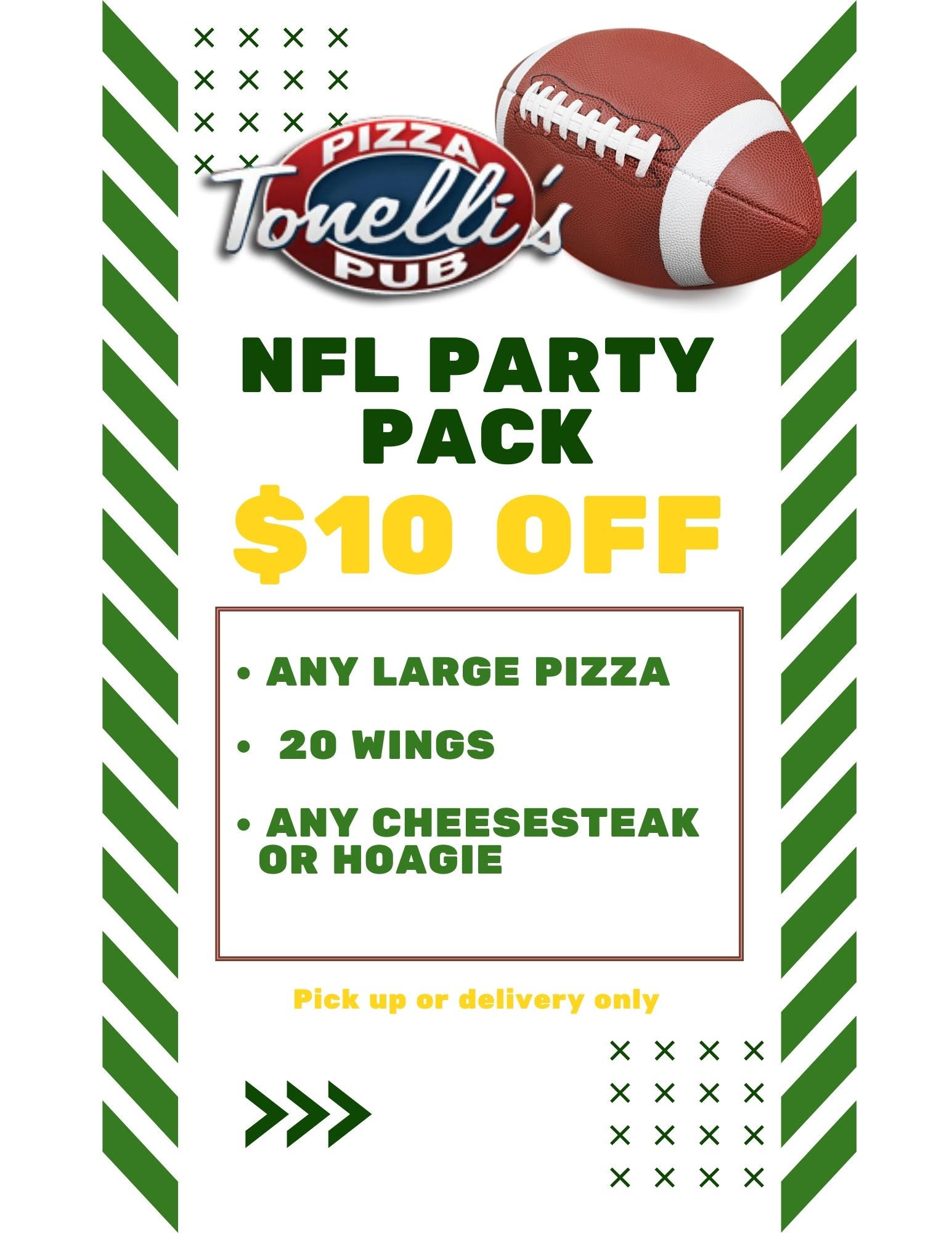 Nfl party pack flyer template.